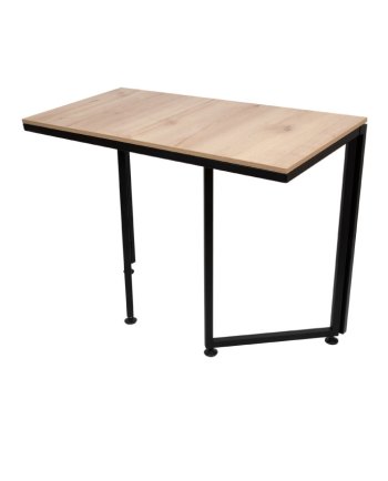 Escritorio Basic Plegable Mobiliario Trabajo en Casa Negro y Duna